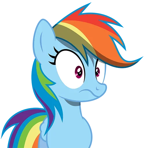 😣 Стикер «MLP Rainbow Dash» для Telegram