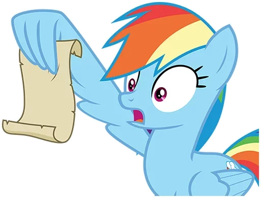😮 Стикер «MLP Rainbow Dash» для Telegram