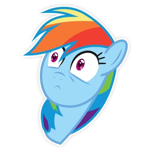 😕 Стикер «MLP Rainbow Dash» для Telegram
