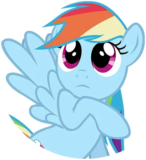 🥺 Стикер «MLP Rainbow Dash» для Telegram