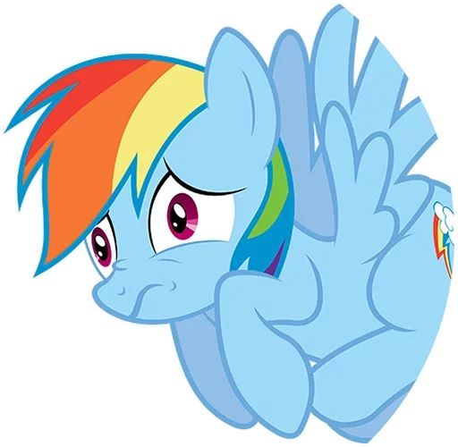 😰 Стикер «MLP Rainbow Dash» для Telegram