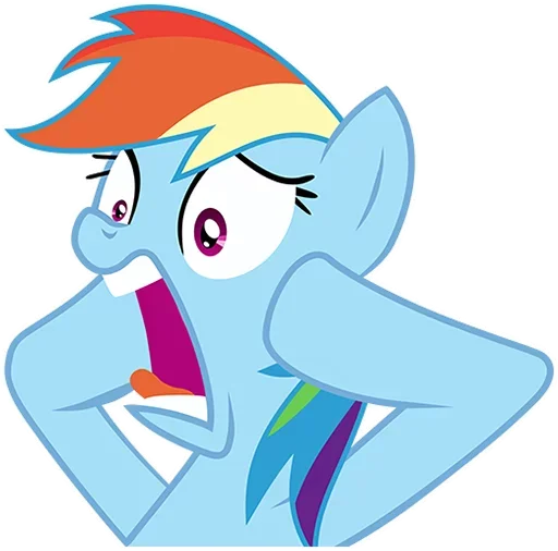 😱 Стикер «MLP Rainbow Dash» для Telegram