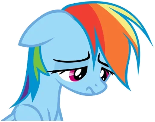 😞 Стикер «MLP Rainbow Dash» для Telegram