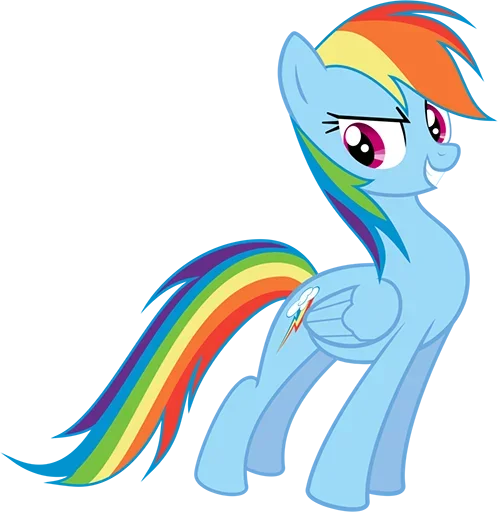💪 Стикер «MLP Rainbow Dash» для Telegram