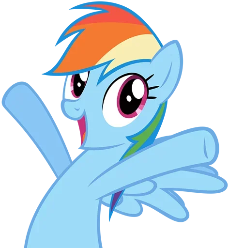 😄 Стикер «MLP Rainbow Dash» для Telegram