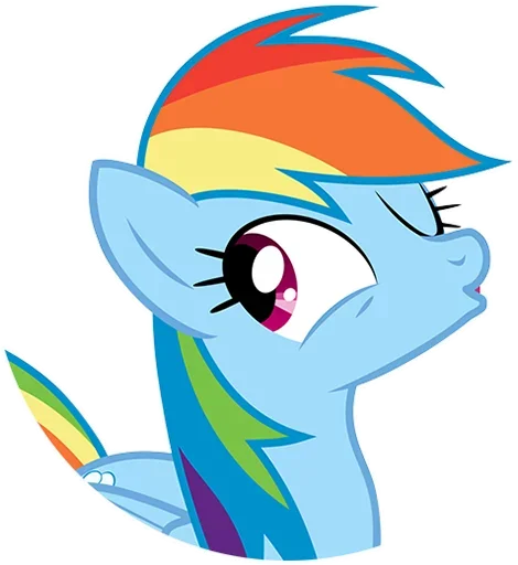 😙 Стикер «MLP Rainbow Dash» для Telegram