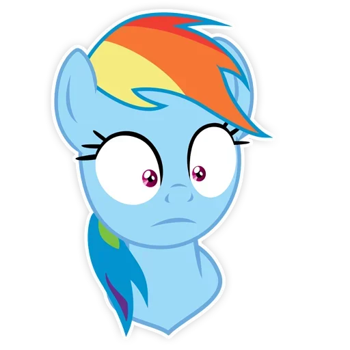 😨 Стикер «MLP Rainbow Dash» для Telegram