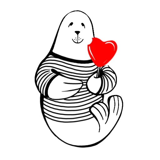 😋 Стикер «Мне лень-я Тюлень» для Telegram