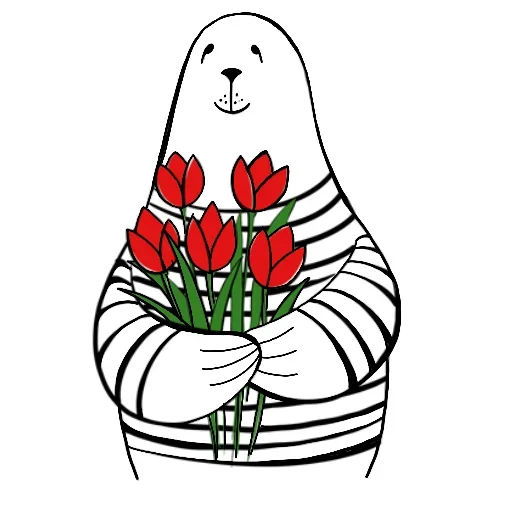 😚 Стикер «Мне лень-я Тюлень» для Telegram