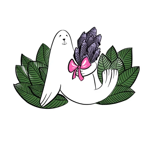 😌 Стикер «Мне лень-я Тюлень» для Telegram