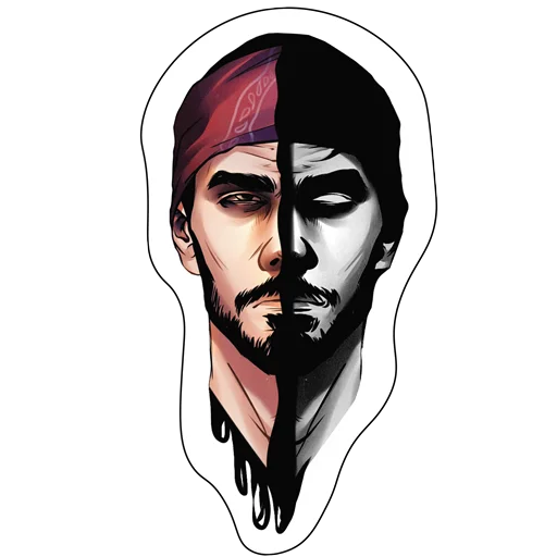 ⚔️ Стикер «MNOGOZNAAL X GLOBAL RAVE» для Telegram