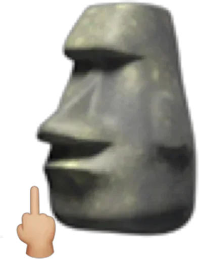 🗿 Стикер «Moai Моаи» для Telegram