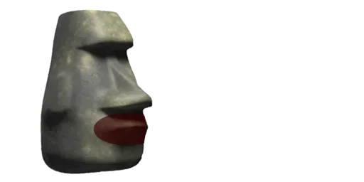 🗿 Стикер «Moai Моаи» для Telegram