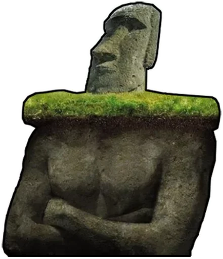 🗿 Стикер «Moai Моаи» для Telegram