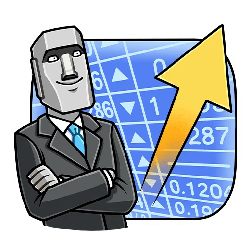 📈 Стикер «Моаи Стоун» для Telegram