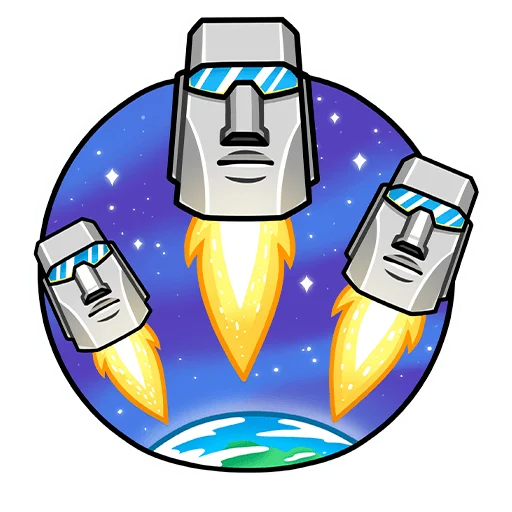🚀 Стикер «Моаи Стоун» для Telegram