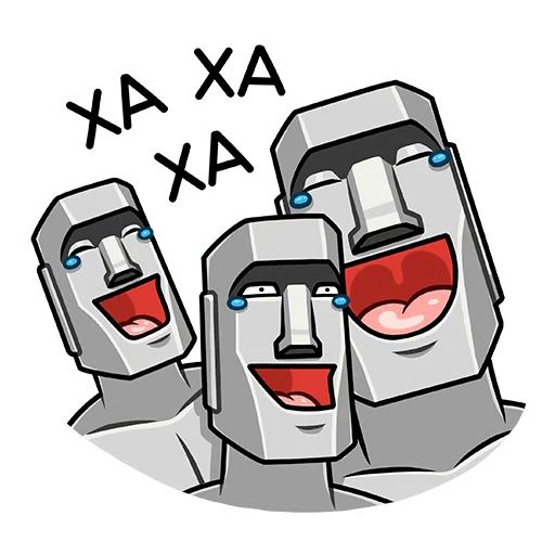 😂 Стикер «Моаи Стоун» для Telegram