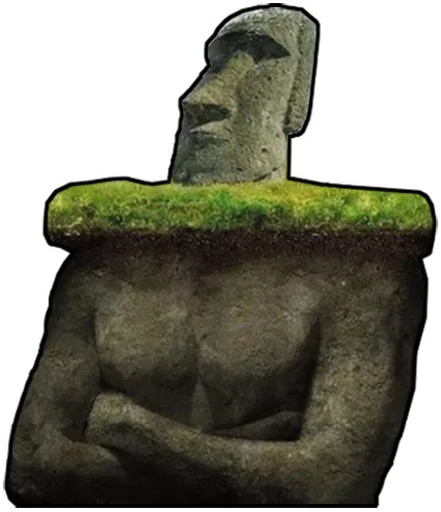 🗿 Стикер «Moai» для Telegram