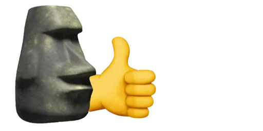 🗿 Стикер «Moai» для Telegram