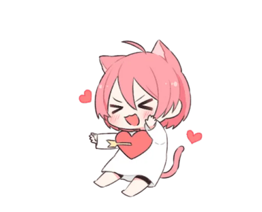 💘 Стикер «Moa Nyan» для Telegram