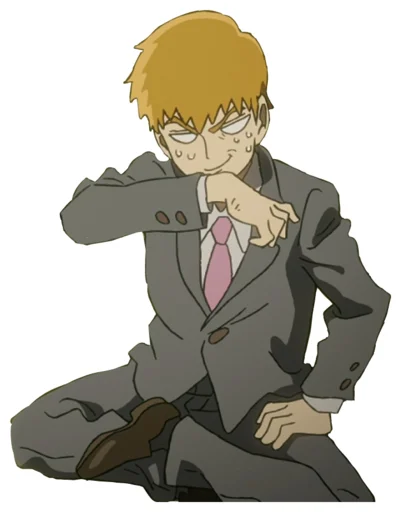 😬 Стикер «Mob Psycho 100» для Telegram