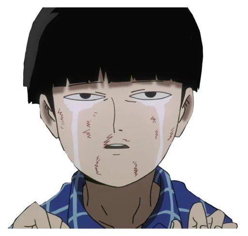 😰 Стикер «Mob Psycho 100» для Telegram