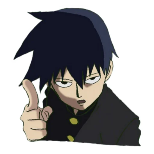 👆 Стикер «Mob Psycho 100» для Telegram