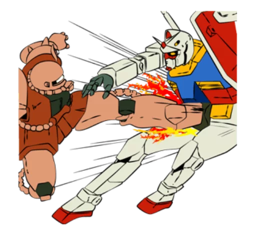 👊 Стикер «Gundam 0079 + Zeta Gundam» для Telegram