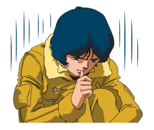 😔 Стикер «Gundam 0079 + Zeta Gundam» для Telegram