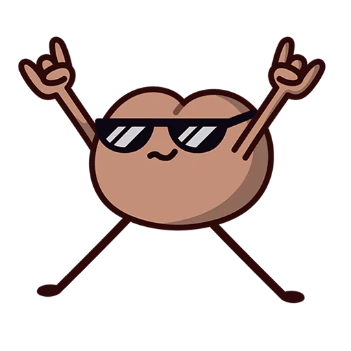 🤘 Стикер «Попкинс Мокка Без Текста» для Telegram
