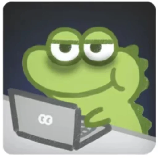 🥱 Стикер «Cute Crocodile» для Telegram