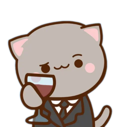 🍷 Стикер «mochi cats meme» для Telegram