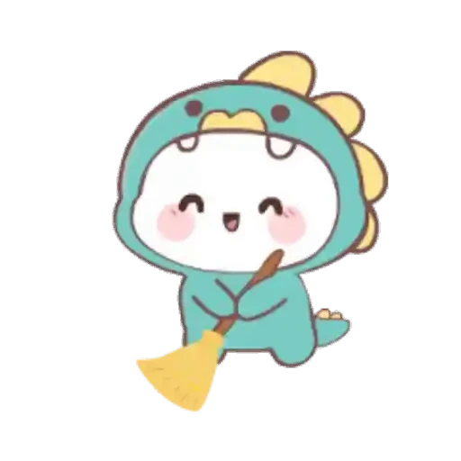 🧹 Стикер «?Mochi Dino //» для Telegram
