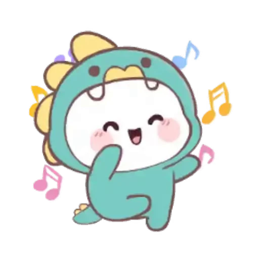 🎶 Стикер «?Mochi Dino //» для Telegram