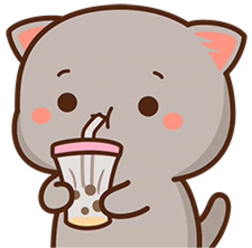 🧋 Стикер «mochi peach cats» для Telegram
