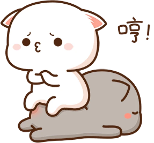 😗 Стикер «mochi peach cats» для Telegram