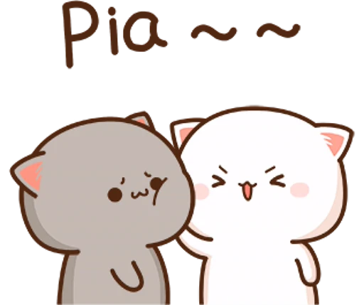 👍 Стикер «mochi peach cats» для Telegram
