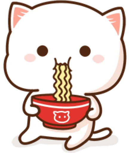🍜 Стикер «mochi peach cats» для Telegram