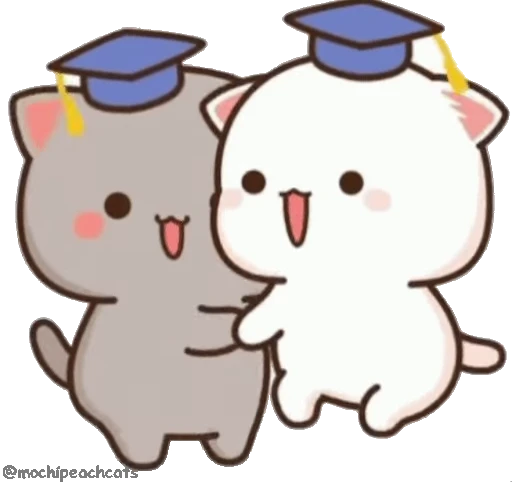 🎓 Стикер «mochi peach cats» для Telegram