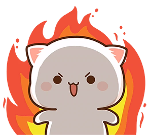 😡 Стикер «mochi peach cats» для Telegram