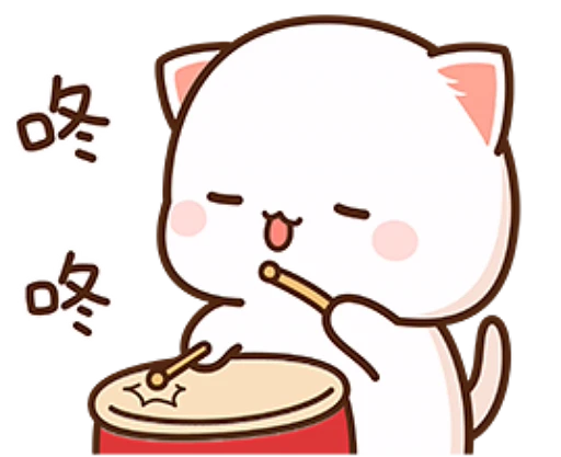 🥁 Стикер «mochi peach cats» для Telegram