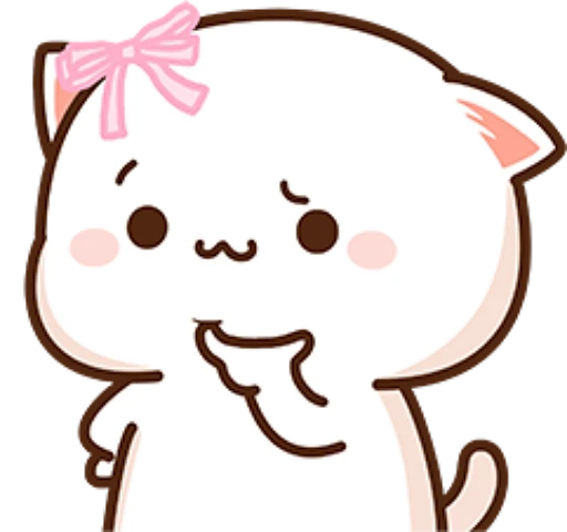 🤔 Стикер «mochi peach cats» для Telegram