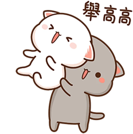🤗 Стикер «mochi peach cats» для Telegram
