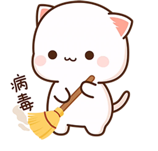 🧹 Стикер «mochi peach cats» для Telegram