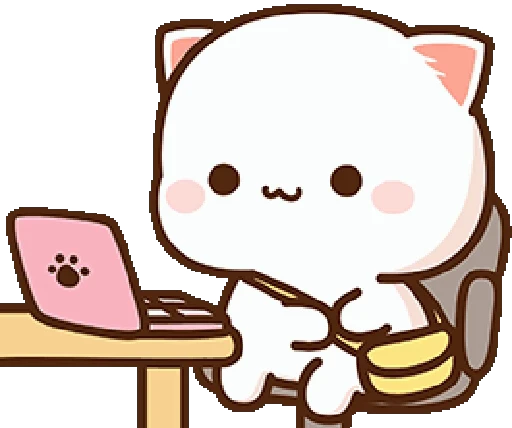 🕐 Стикер «mochi peach cats 20» для Telegram