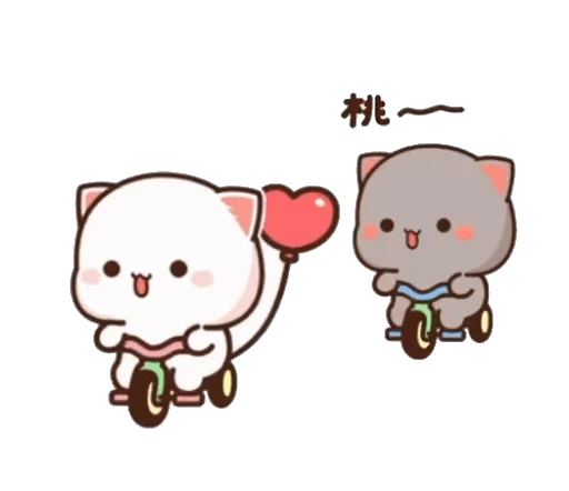 🚴‍♀ Стикер «mochi peach cats 20» для Telegram