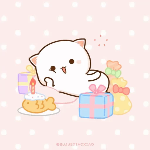🥳 Стикер «mochi peach cats 20» для Telegram
