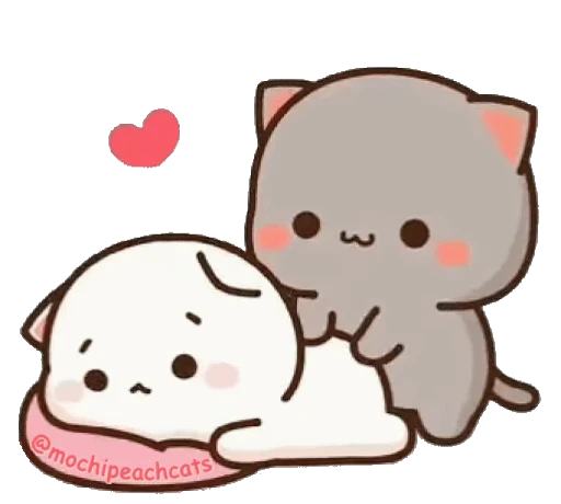 🫶 Стикер «mochi peach cats №21» для Telegram