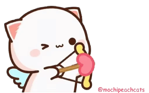 💘 Стикер «mochi peach cats №21» для Telegram