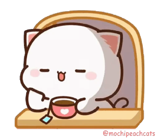 ☺️ Стикер «mochi peach cats №21» для Telegram